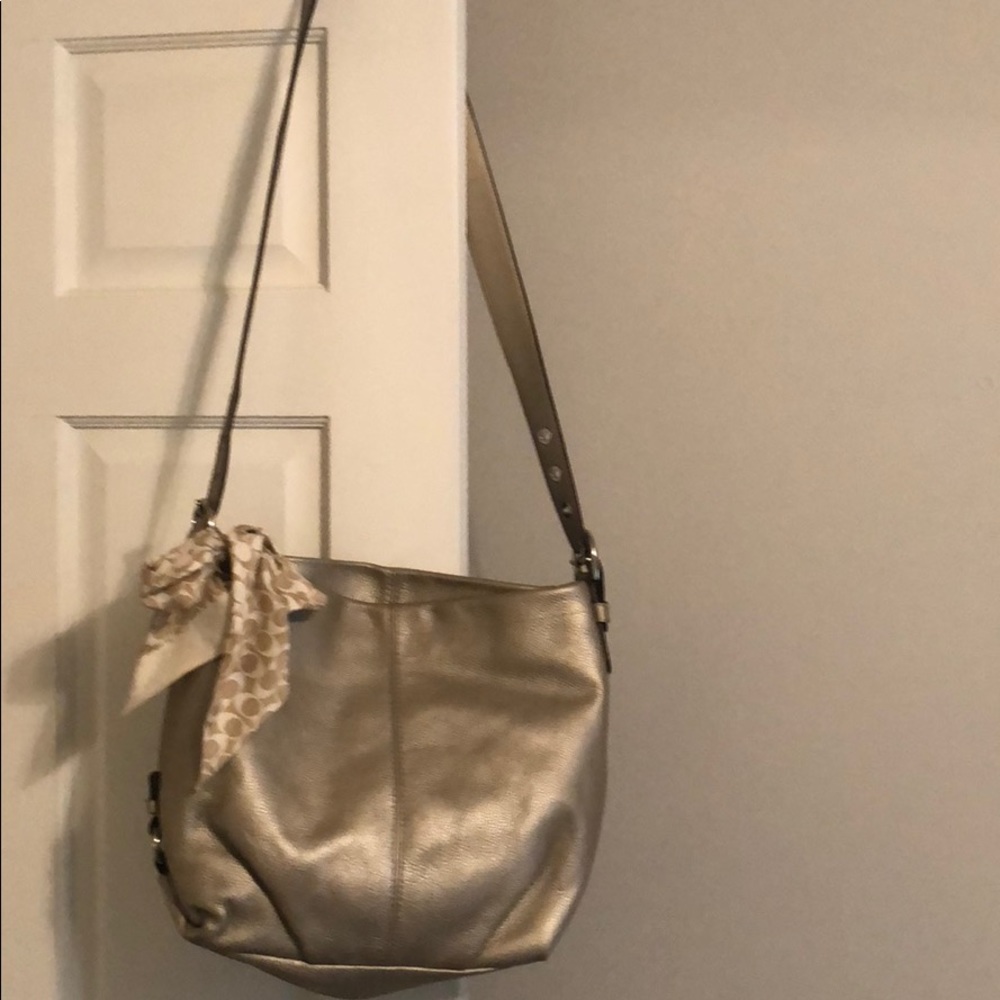 Silver coach crossbody